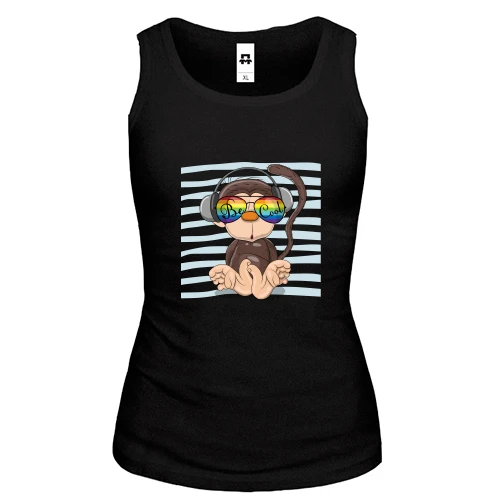 Жіноча майка Baby monkey with glasses