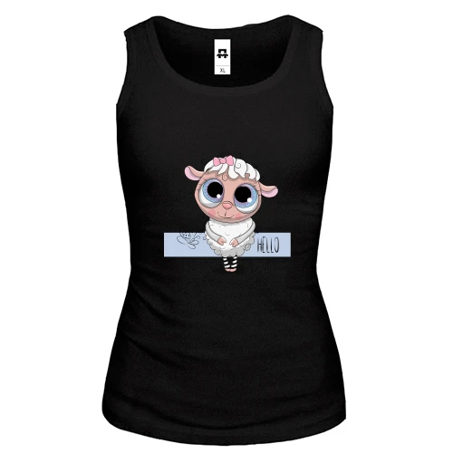 Жіноча майка Baby sheep hello
