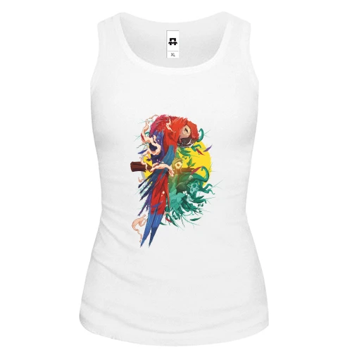 Жіноча майка Parrot bright art