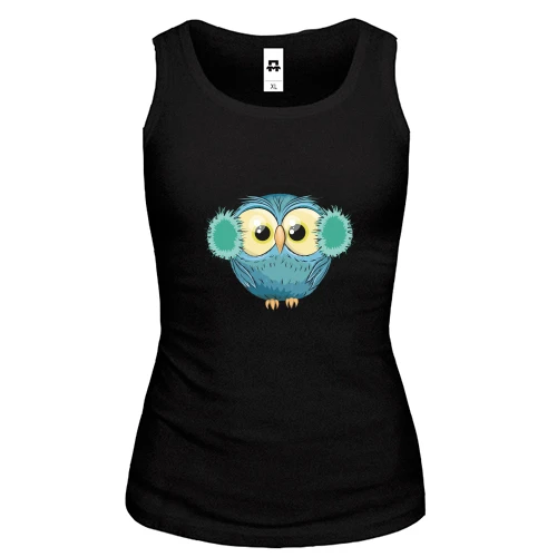 Жіноча майка Owl in headphones
