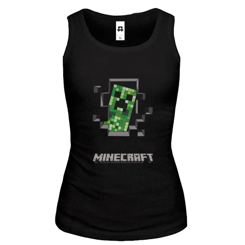 Женская майка Minecraft hole