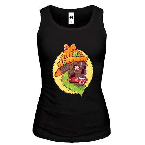 Жіноча майка Skull with dynamite