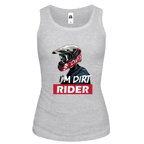 Женская майка, серый меланж, I'm a dirty rider