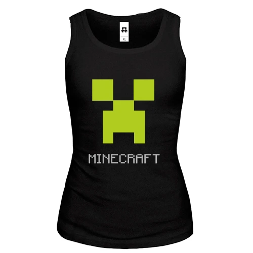 Женская майка Minecraft logo grey