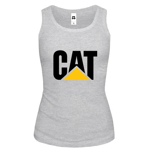 Женская майка, серый меланж, Caterpillar (CAT)