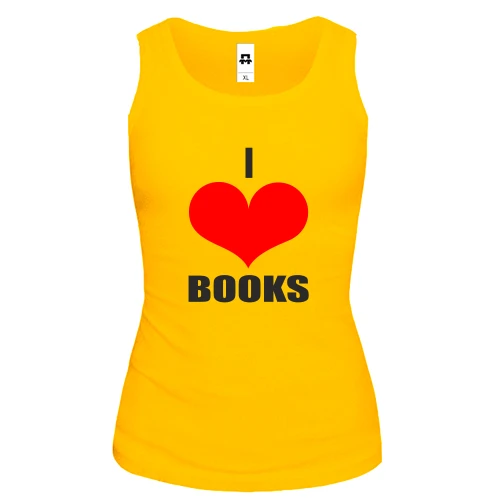 Женская майка I love books