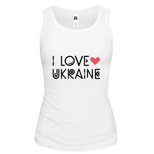 Жіноча майка I Love Ukraine (2)