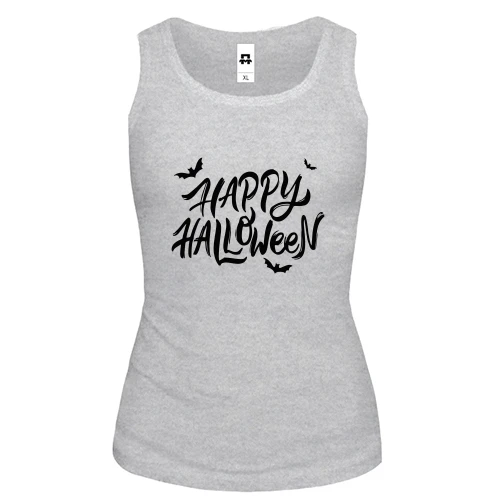 Жіноча майка Happy Halloween (з кажанами)