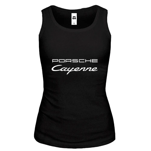 Женская майка, черный, Porsche Cayenne