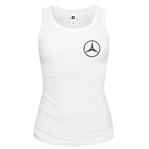 Женская майка, белый, Mercedes (mini)