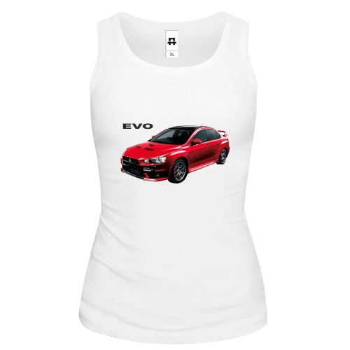 Женская майка с лого Mitsubishi EVO