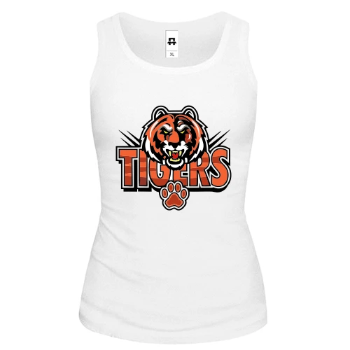 Женская майка, белый, Tigers