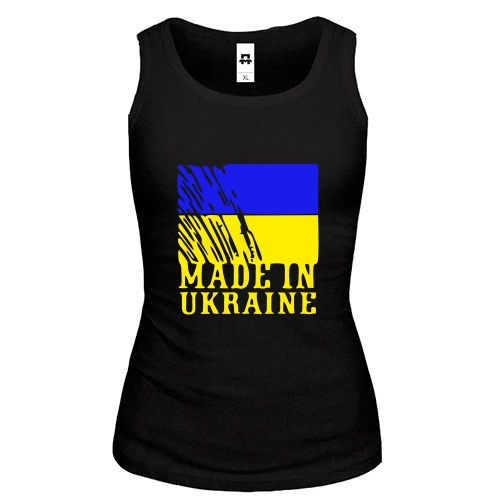 Жіноча майка Made in Ukraine (з прапором)