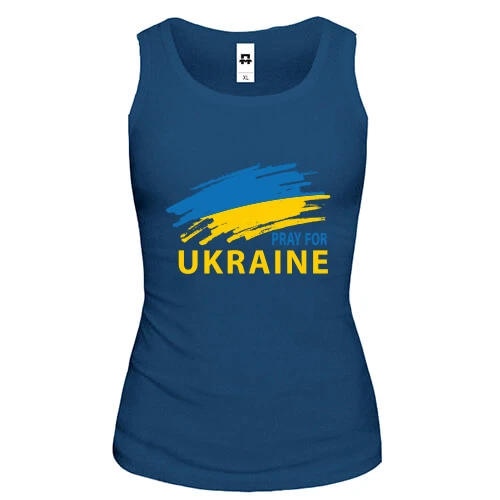 Жіноча майка з написом «Pray for Ukraine»