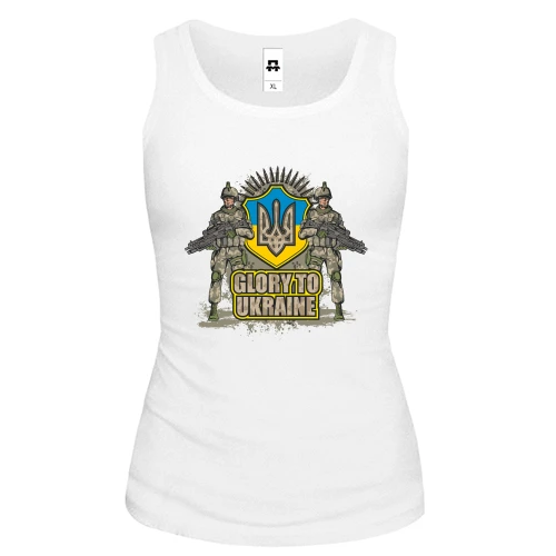 Жіноча майка Glory to Ukraine (солдати)