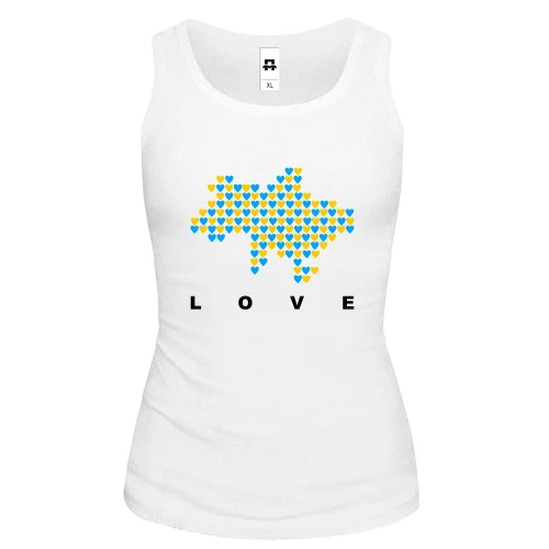 Жіноча майка Love Ukraine з мапою України