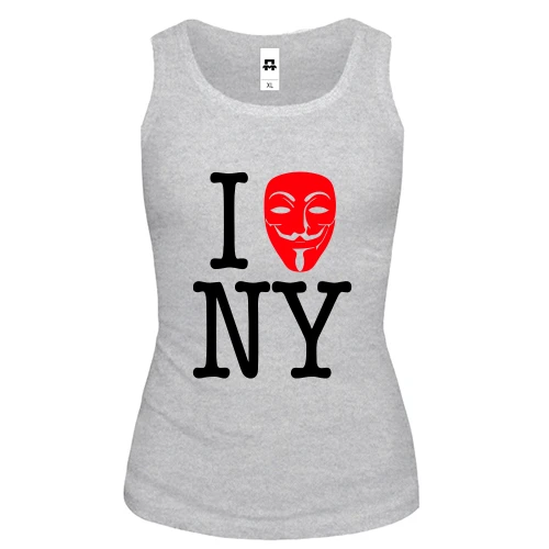 Женская майка I Anonymous NY