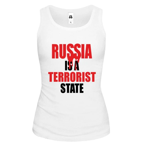 Женская майка Russia is a Terrorist State