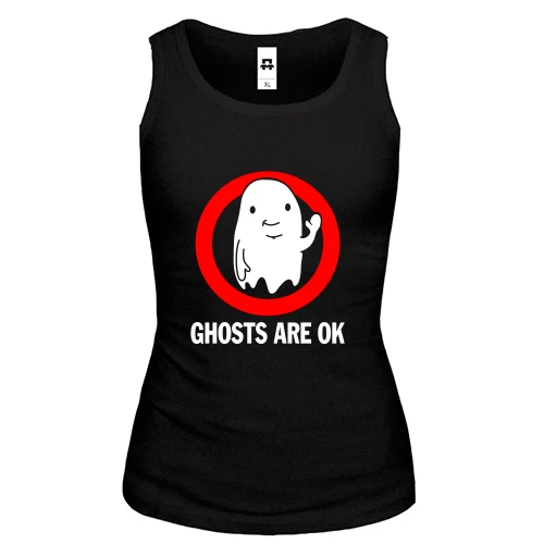 Женская майка ghosts are ok
