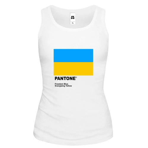 Жіноча майка PANTONE Freedom blue, energizing yellow