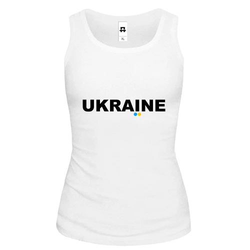Женская майка Ukraine с двумя сине-жёлтыми точками