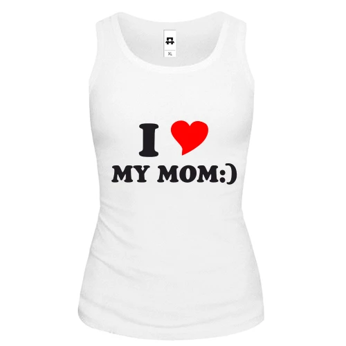 Женская майка I love my mom