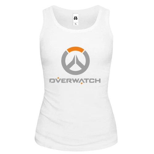 Женская майка, Белый, Overwatch logo