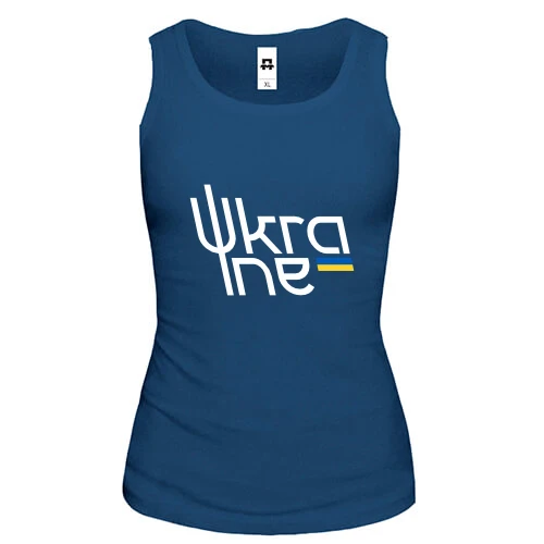 Жіноча майка з емблемою Ukraine (Україна)