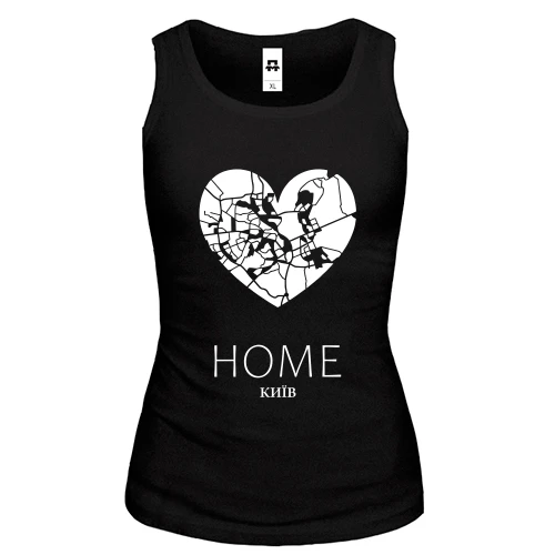 Жіноча майка із серцем Київ "Home"