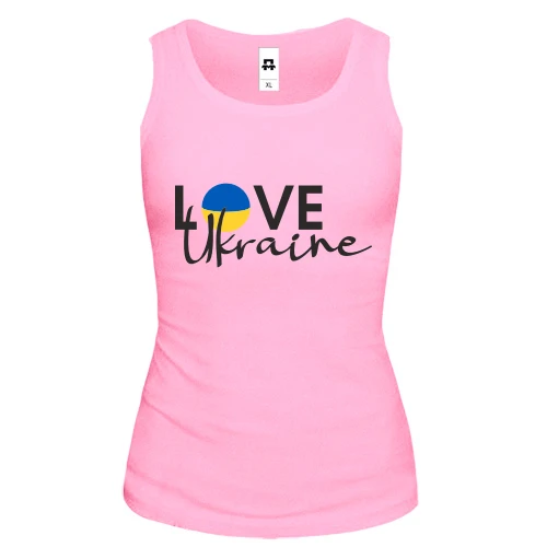Жіноча майка LOVE Ukraine з прапором