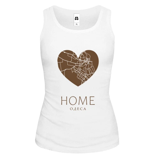Жіноча майка з серцем "Home Одеса"