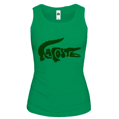 Женская майка со стилизованным лого "Lacoste"