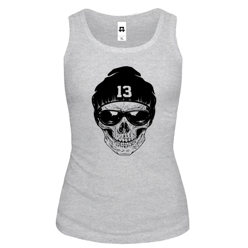 Жіноча майка з черепом "13"