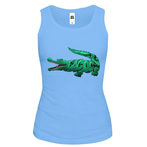 Жіноча майка з крокодилом "Lacoste"