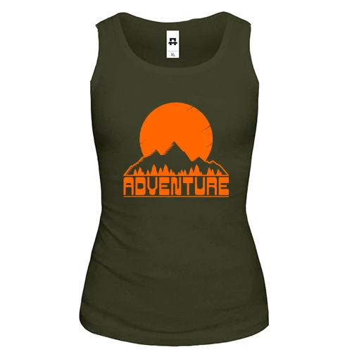 Женская майка с горами "Adventure"