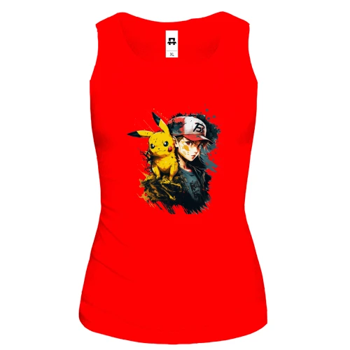Жіноча майка "Ash ketchum and pikachu"