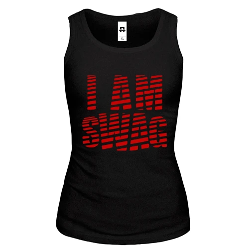 Женская майка с надписью "I AM SWAG"