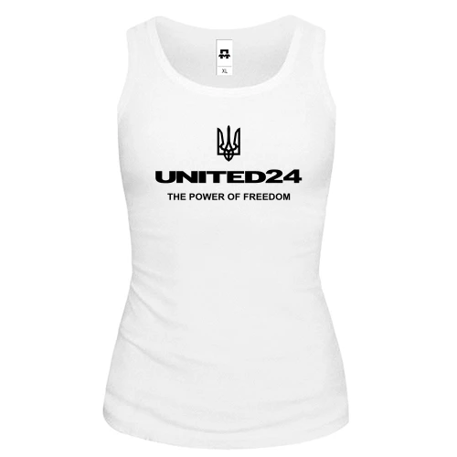 Женская майка с гербом "united24 the power of freedom"