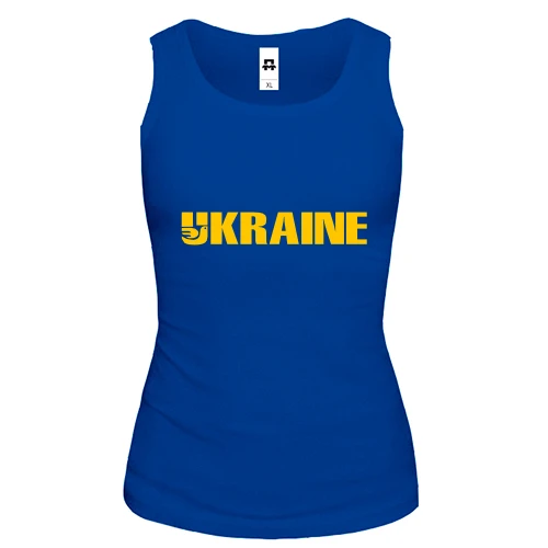 Женская майка с птичкой "Ukraine"