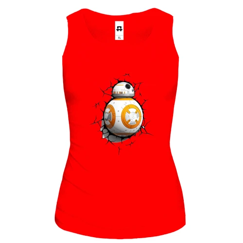 Женская майка "BB-8 в стене"