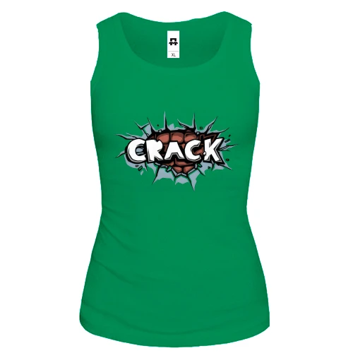 Женская майка с сердцем "Crack"