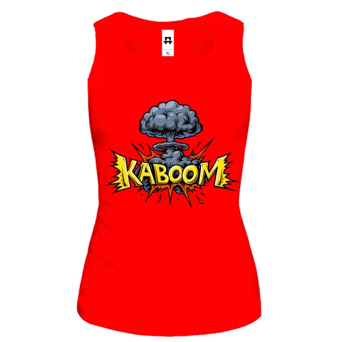 Женская майка с сердцем "Kaboom"