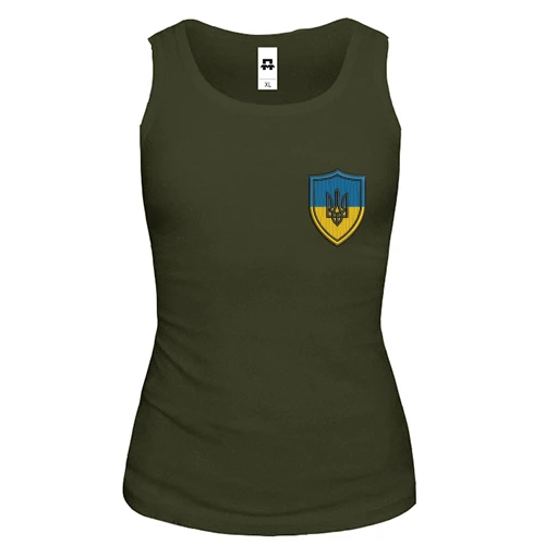 Женская майка, хаки, Шеврон із Тризубом