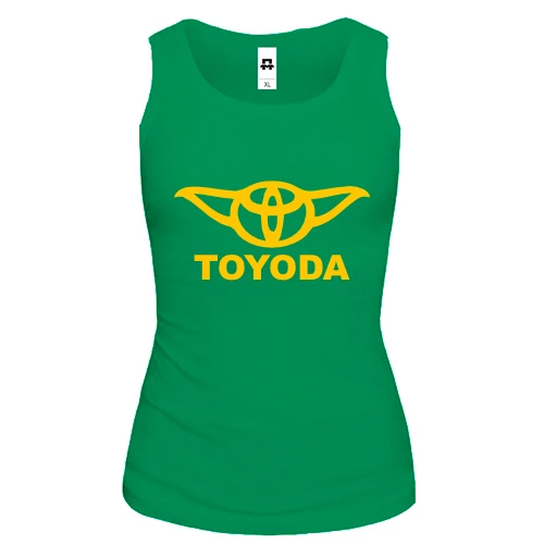 Жіноча майка, зелений, "TOYODA"