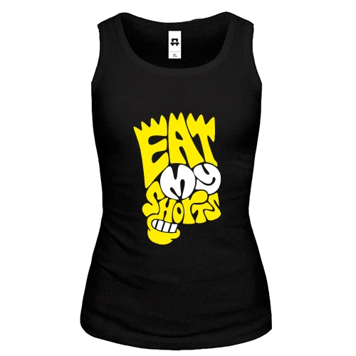 Женская майка Eat my shirts в виде Симпсона