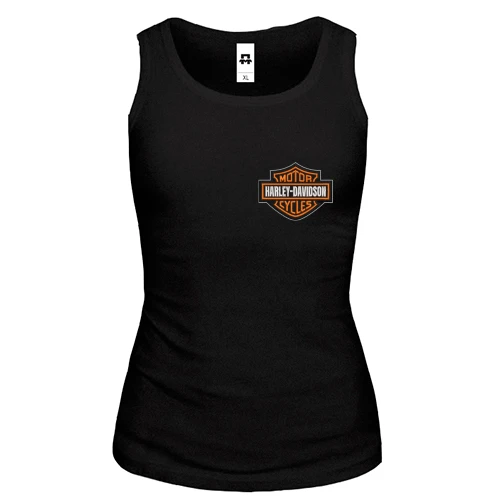 Женская майка, черный, с лого Harley-Davidson на груди