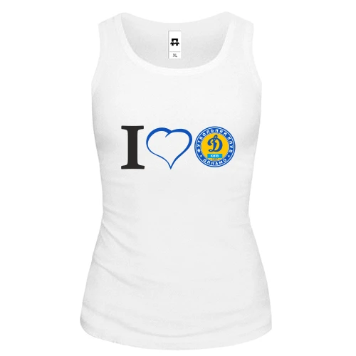 Женская майка I love Dynamo