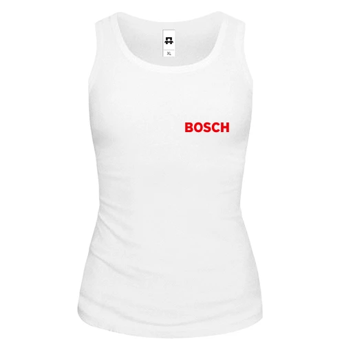 Жіноча майка, білий, Bosch (міні лого)