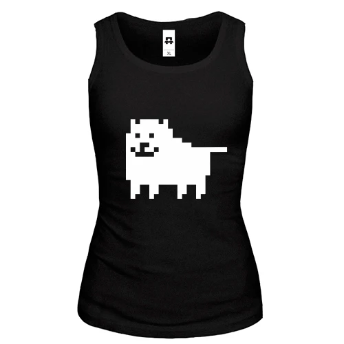 Женская майка Undertale game dog