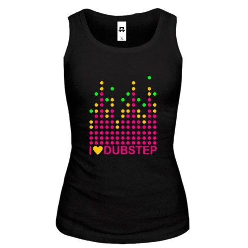 Женская майка Dubstep love (рисунок)